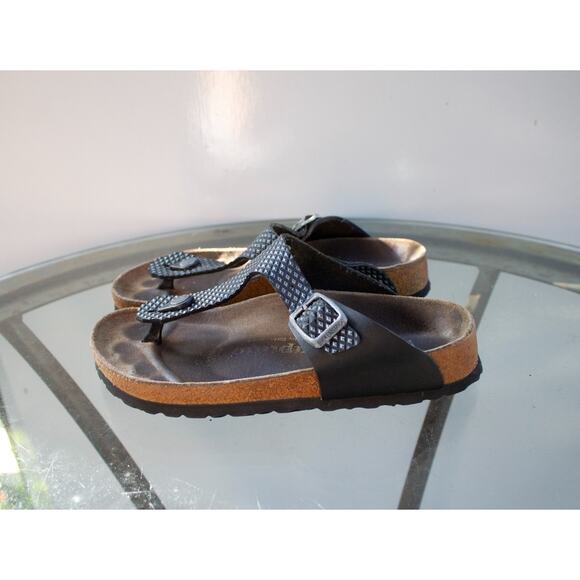 BIRKENSTOCK Sandals Gizeh Thong BLACK Polka Dot Papillio Womens 36-35 / L5 - Picture 4 of 13